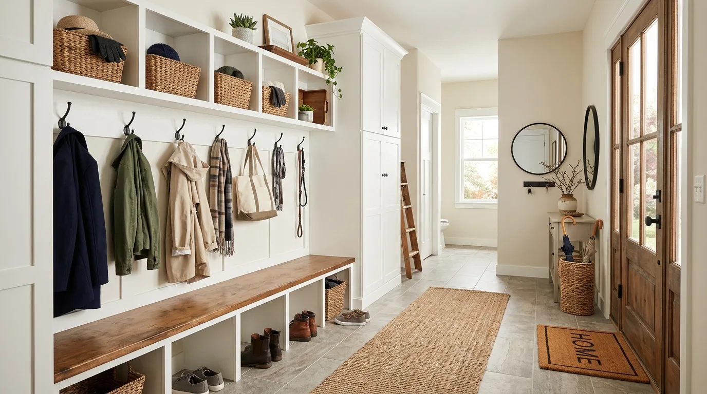 14 Functional Mudroom Ideas for an Organized and Stylish Entryway hero image