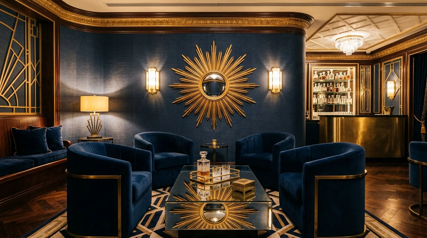 13 Glamorous Art Deco Living Room Ideas for Old Hollywood Style inspiration image 2