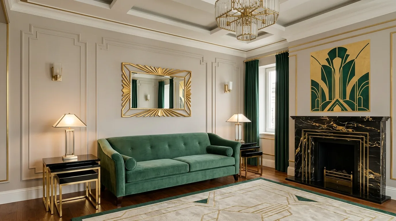 13 Glamorous Art Deco Living Room Ideas for Old Hollywood Style inspiration image 4