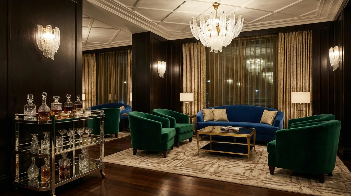 13 Glamorous Art Deco Living Room Ideas for Old Hollywood Style inspiration image 10