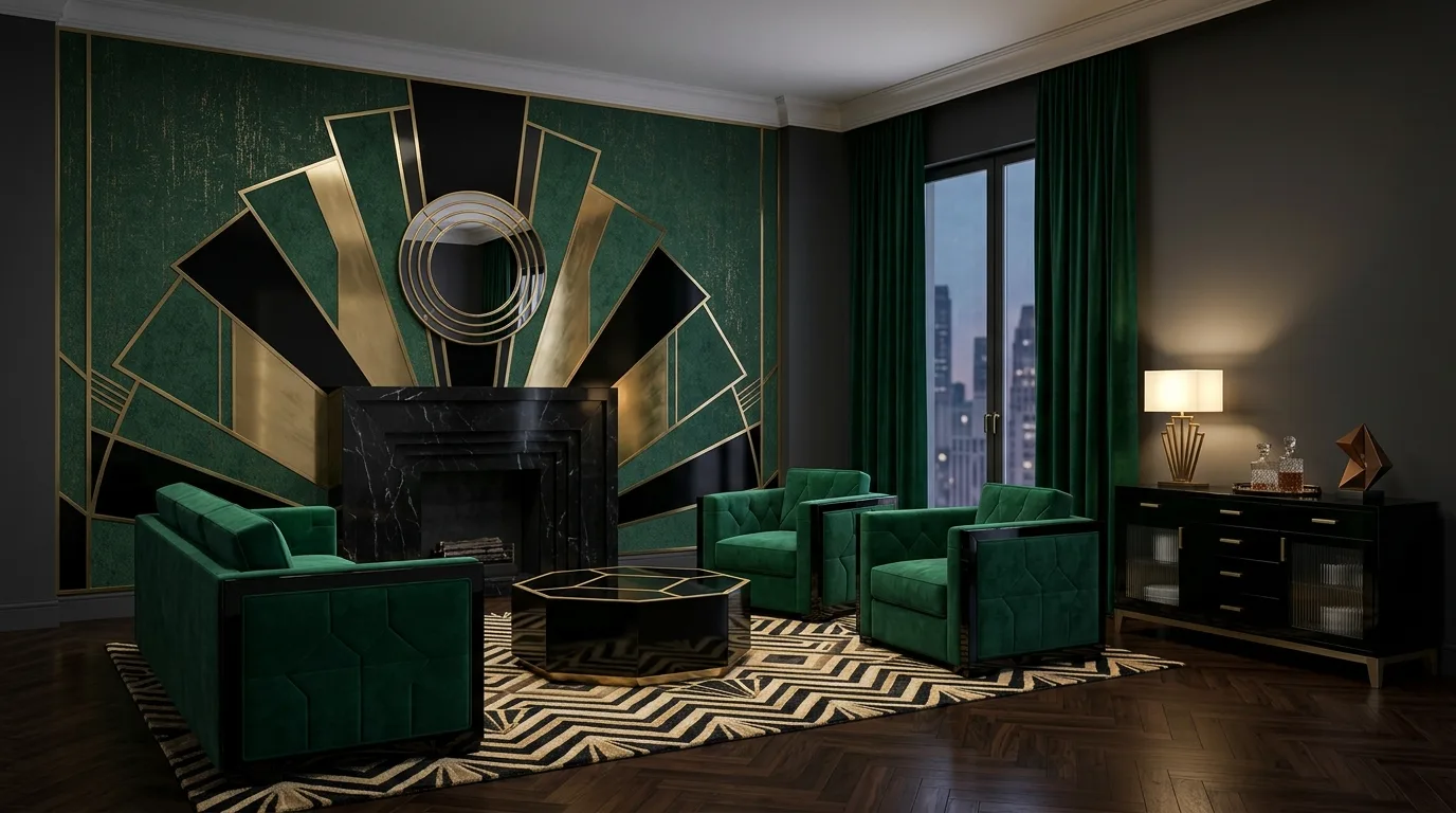 13 Glamorous Art Deco Living Room Ideas for Old Hollywood Style inspiration image 13