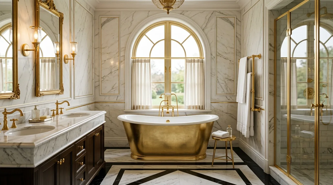 14 Glamorous Gold Bathroom Ideas for a Luxurious and Elegant Space inspiration image 4