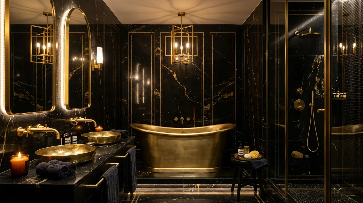 14 Glamorous Gold Bathroom Ideas for a Luxurious and Elegant Space inspiration image 12