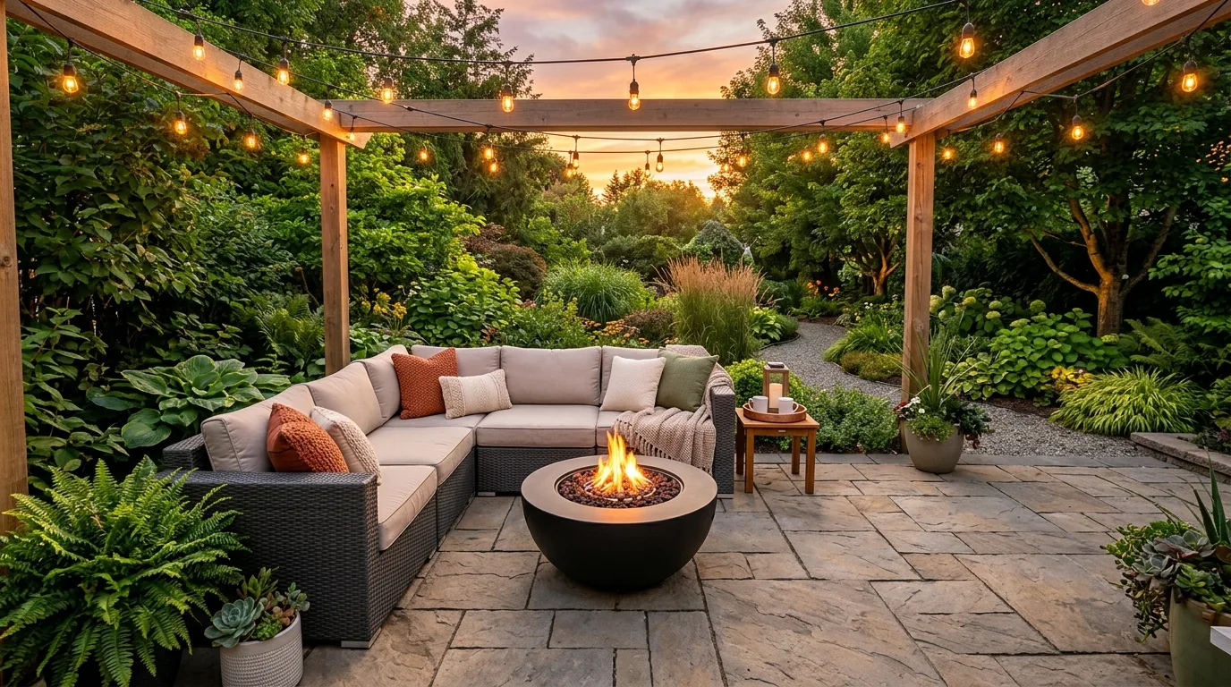 14 Inviting Backyard Patio Ideas for a Stunning Outdoor Living Room hero image