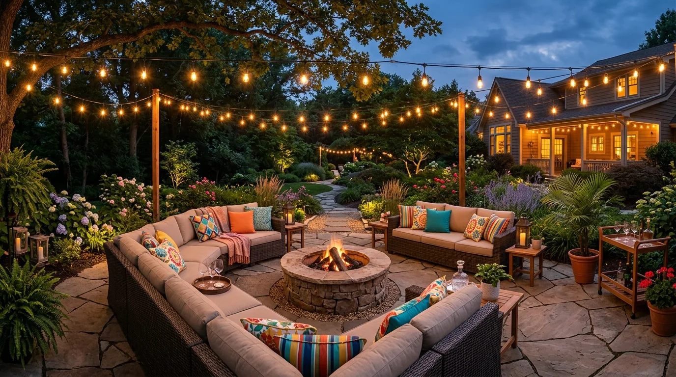 15 Inviting Outdoor Patio Ideas for a Beautiful Backyard Living Space inspiration image 15