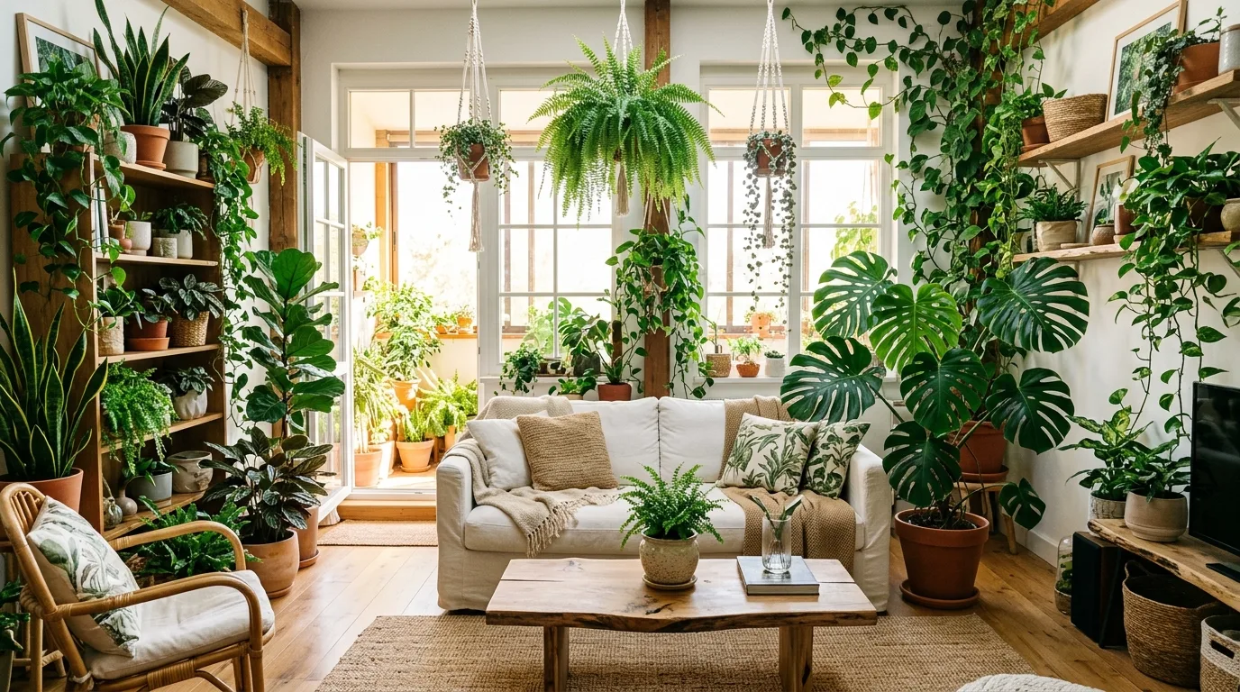 14 Lush Botanical Living Room Ideas for a Plant-Filled Paradise hero image