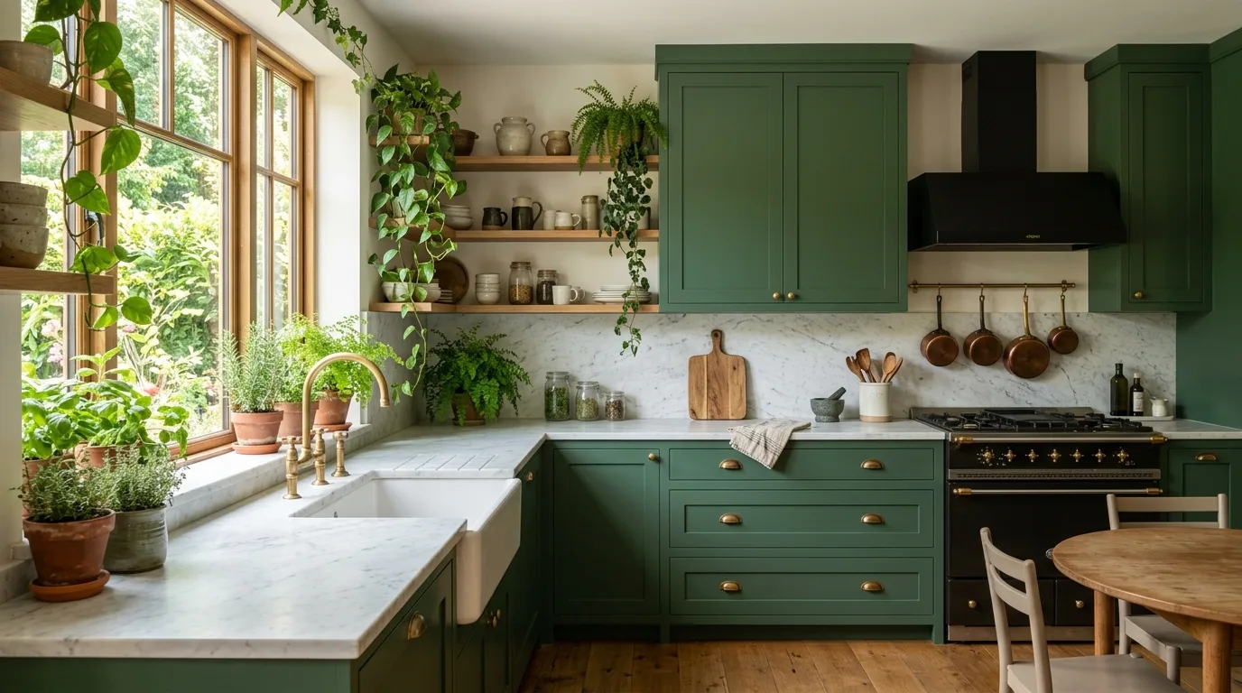 14 Lush Green Kitchen Ideas for a Nature-Inspired Culinary Space hero image