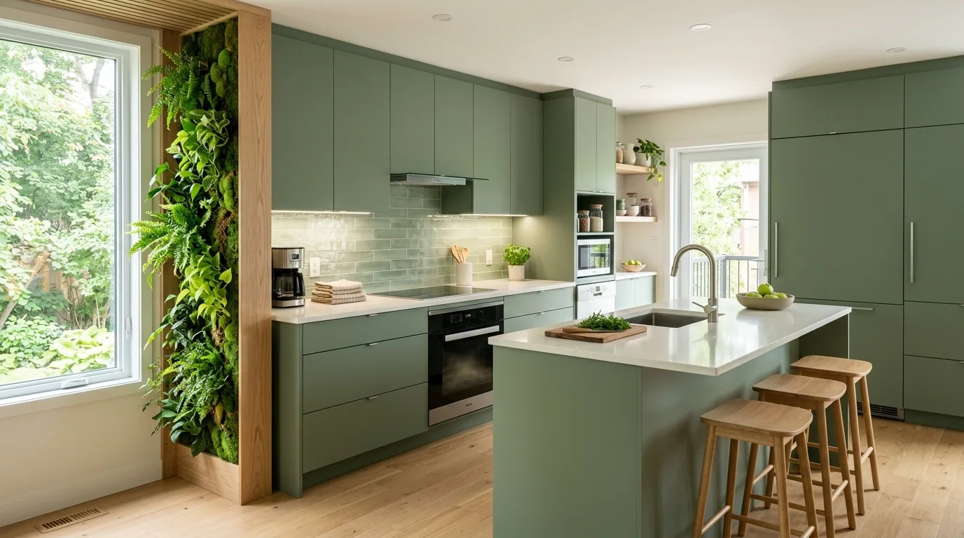 14 Lush Green Kitchen Ideas for a Nature-Inspired Culinary Space inspiration image 13