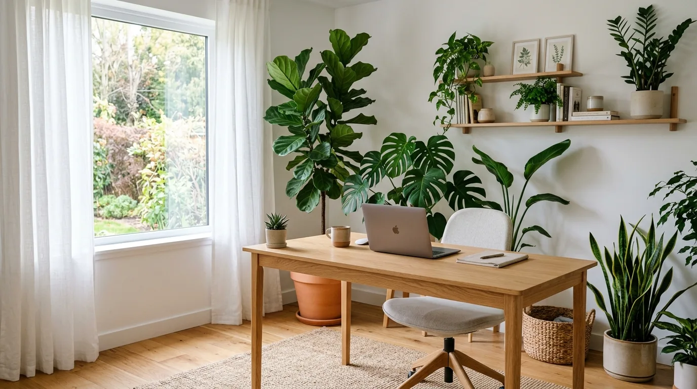 14 Lush Nature-Infused Office Setups for a Calm and Productive Workspace hero image