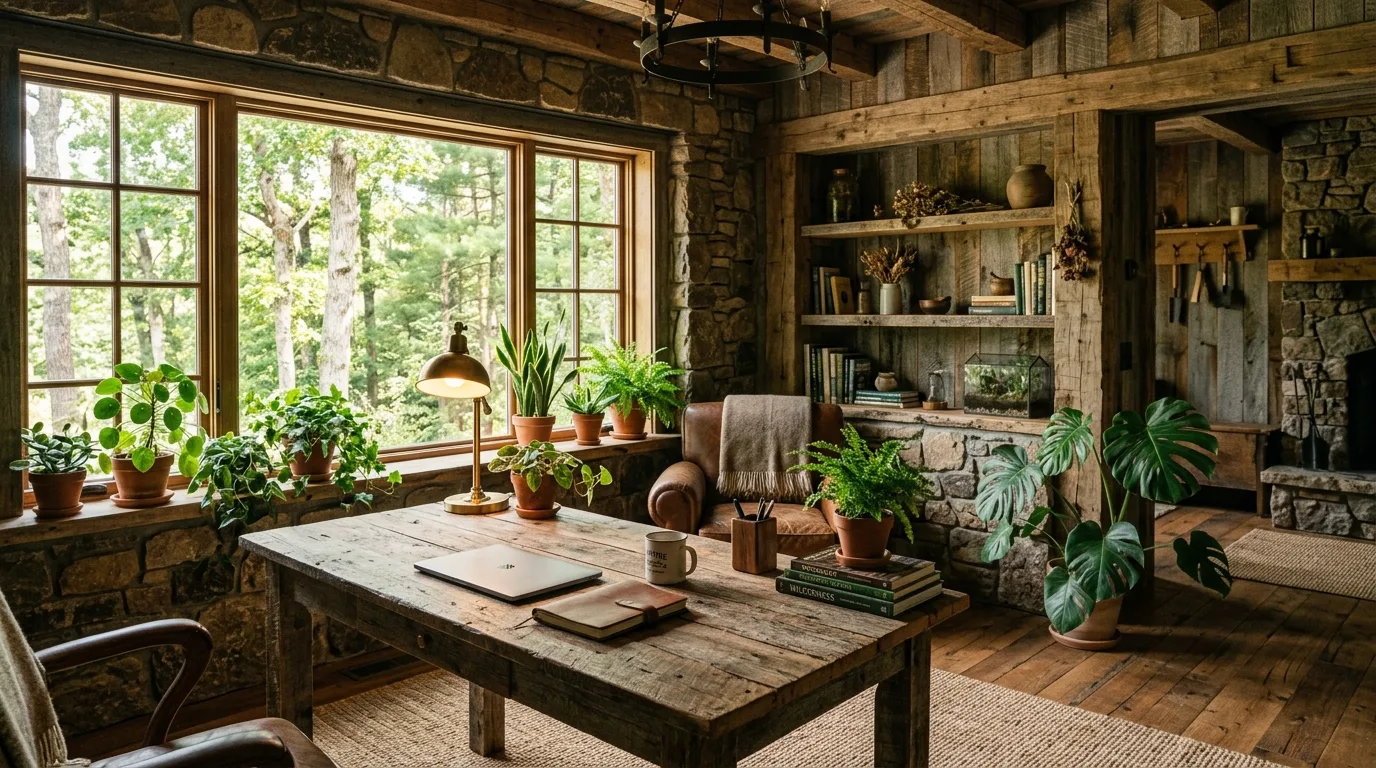 14 Lush Nature-Infused Office Setups for a Calm and Productive Workspace inspiration image 8