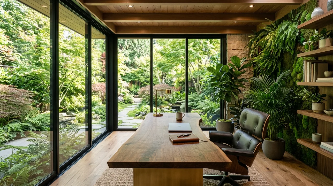 14 Lush Nature-Infused Office Setups for a Calm and Productive Workspace inspiration image 9
