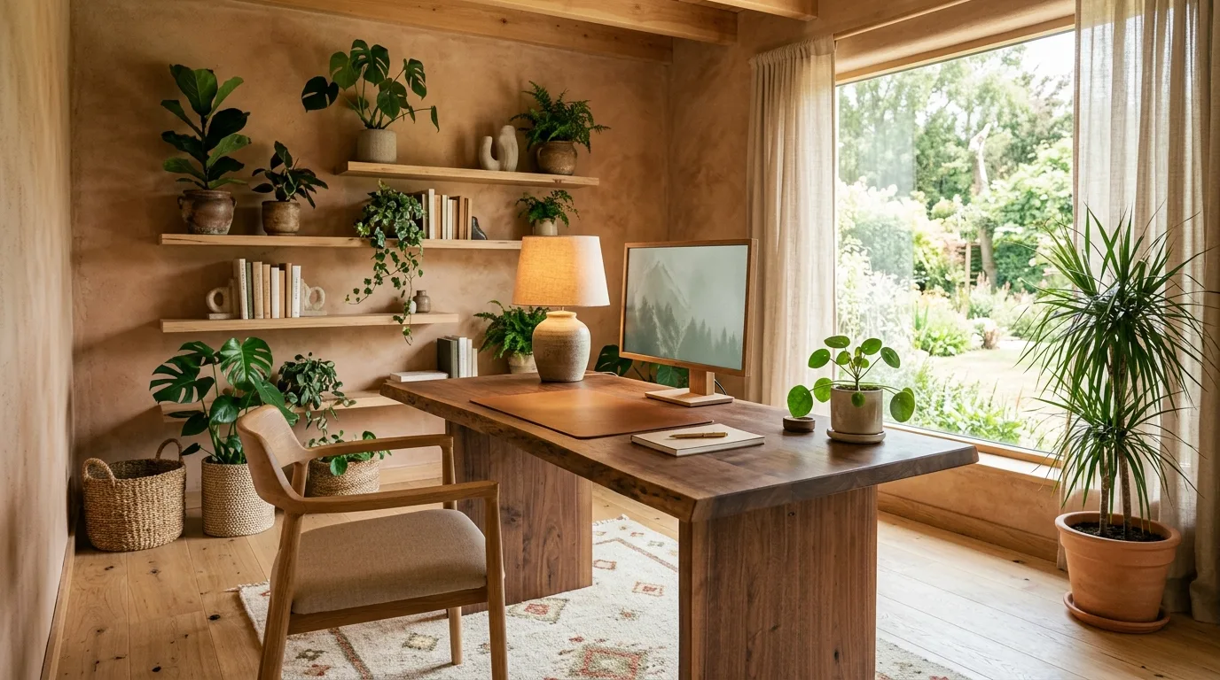 14 Lush Nature-Infused Office Setups for a Calm and Productive Workspace inspiration image 12