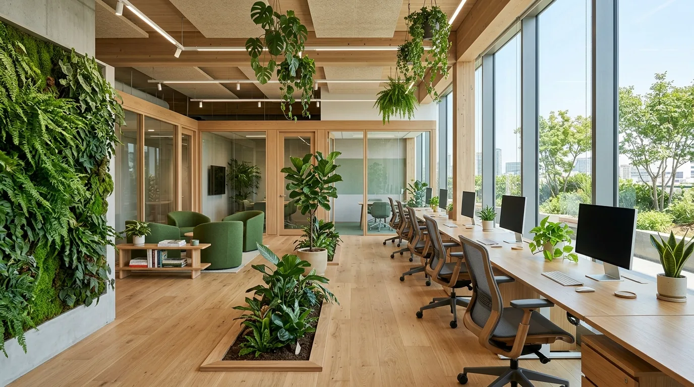 14 Lush Nature-Infused Office Setups for a Calm and Productive Workspace inspiration image 14