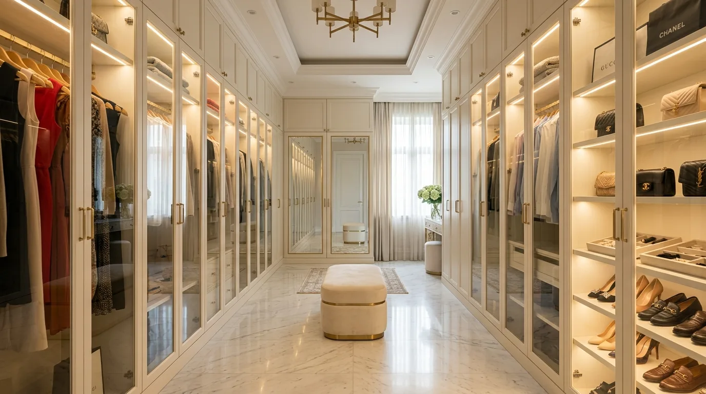 15 Luxurious Walk In Closet Ideas for a Boutique-Style Dressing Room hero image