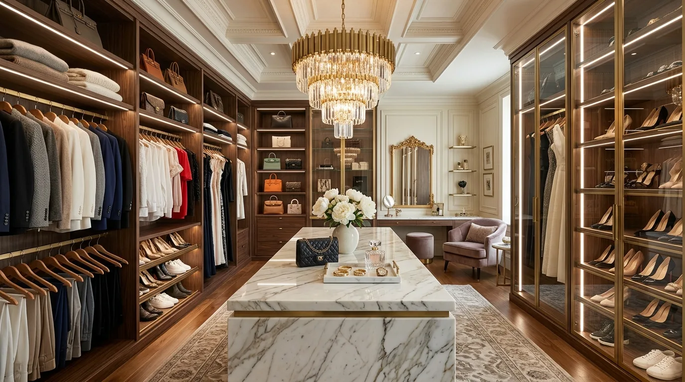 15 Luxurious Walk In Closet Ideas for a Boutique-Style Dressing Room inspiration image 15