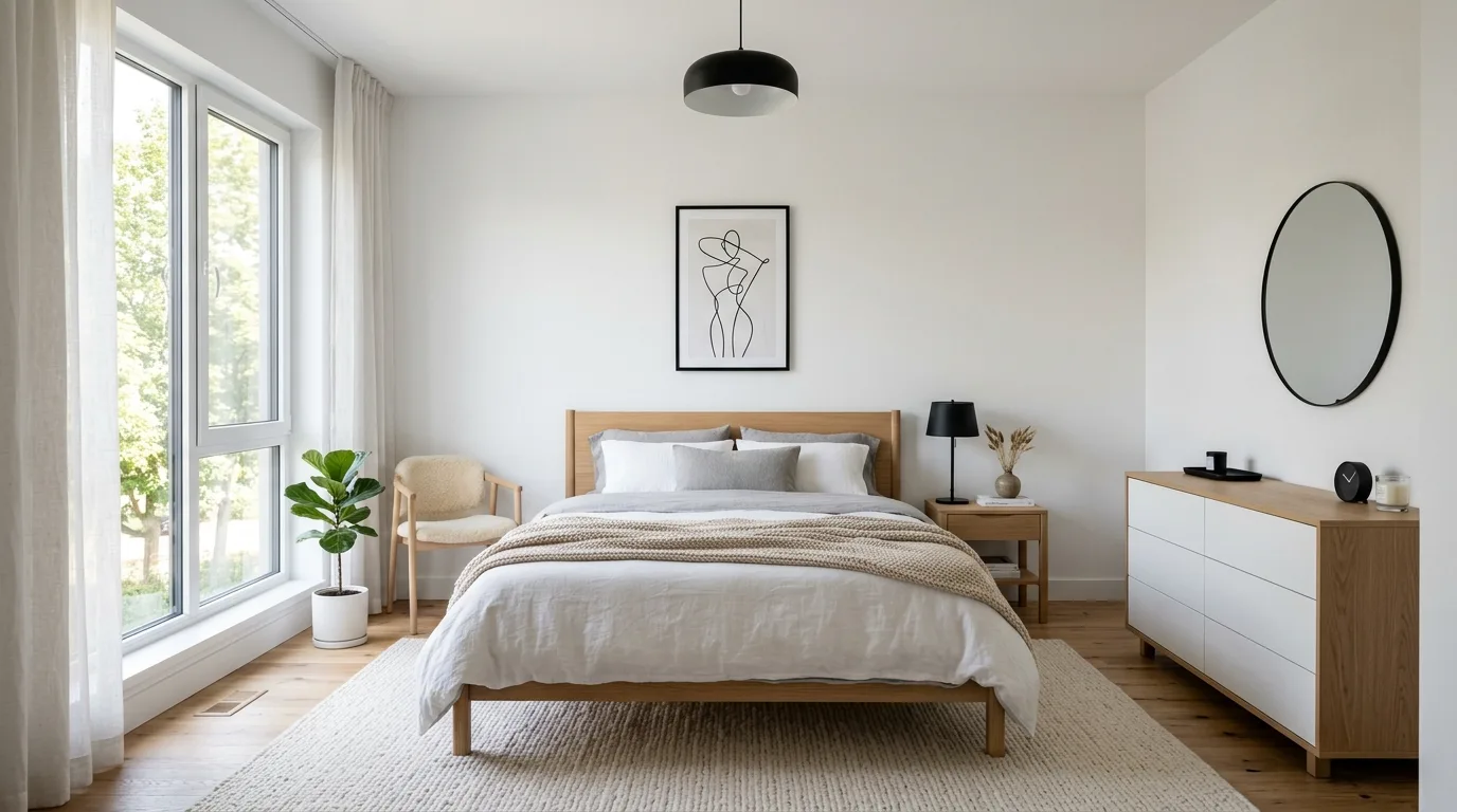 14 Minimalist Scandinavian Bedroom Ideas for a Clean and Calm Sanctuary inspiration image 3