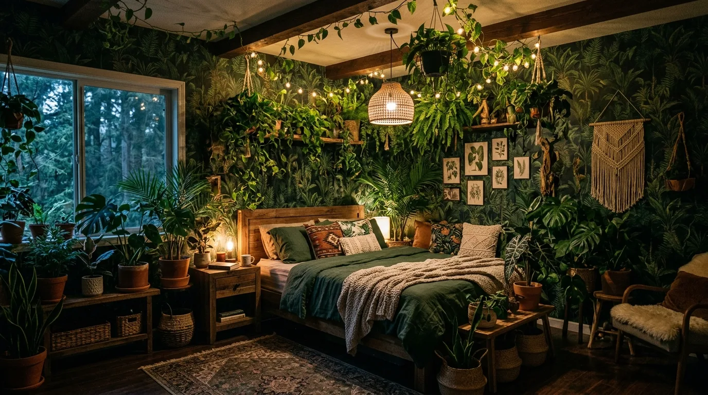 14 Moody Dark Boho Bedroom Ideas for an Eclectic and Cozy Retreat inspiration image 10