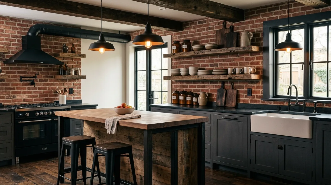 14 Moody Farmhouse Kitchen Ideas for a Dark and Cozy Rustic Vibe inspiration image 5