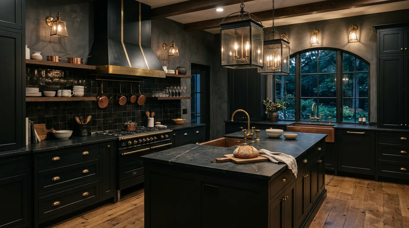 14 Moody Farmhouse Kitchen Ideas for a Dark and Cozy Rustic Vibe inspiration image 7