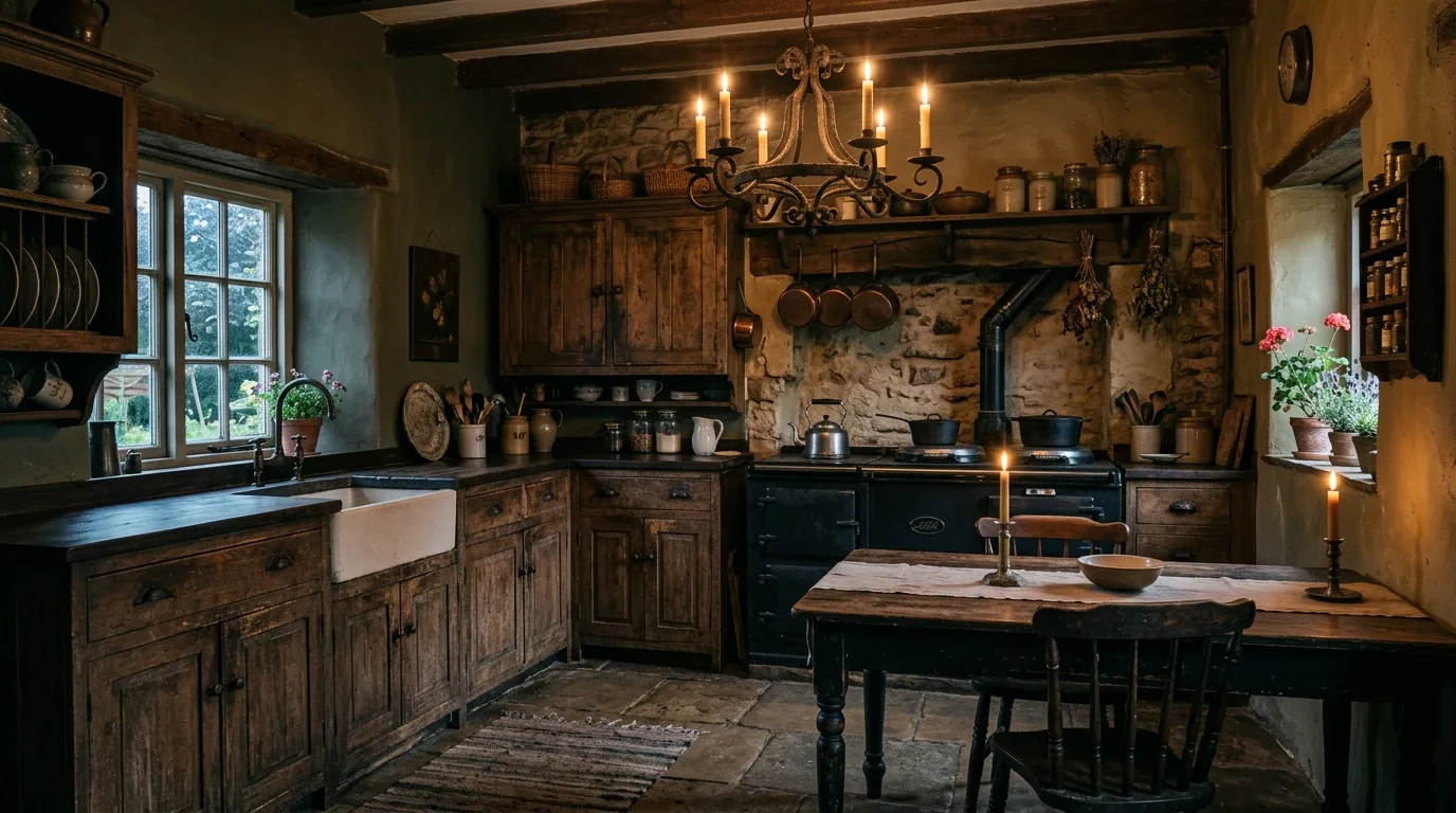 14 Moody Farmhouse Kitchen Ideas for a Dark and Cozy Rustic Vibe inspiration image 8