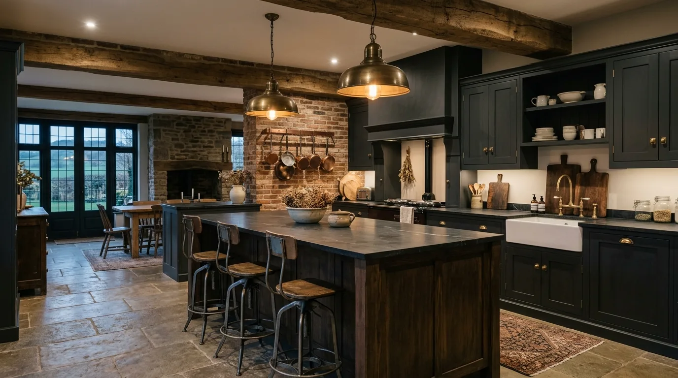 14 Moody Farmhouse Kitchen Ideas for a Dark and Cozy Rustic Vibe inspiration image 11