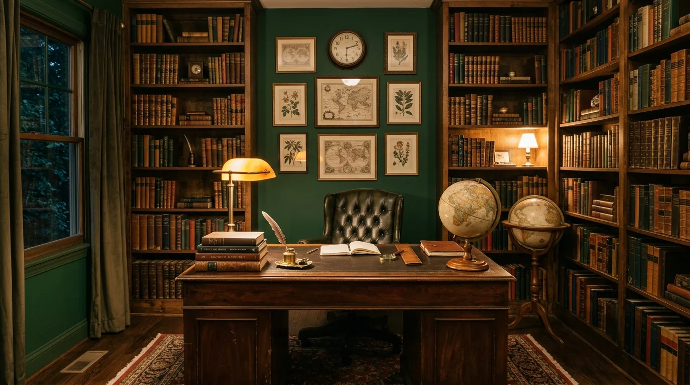 12 Moody Home Office Decor for a Dramatic and Focused Workspace inspiration image 2