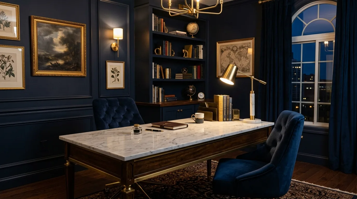 12 Moody Home Office Decor for a Dramatic and Focused Workspace inspiration image 4