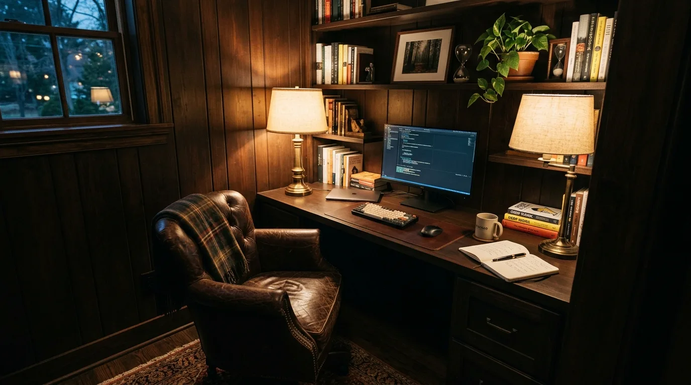 12 Moody Home Office Decor for a Dramatic and Focused Workspace inspiration image 6