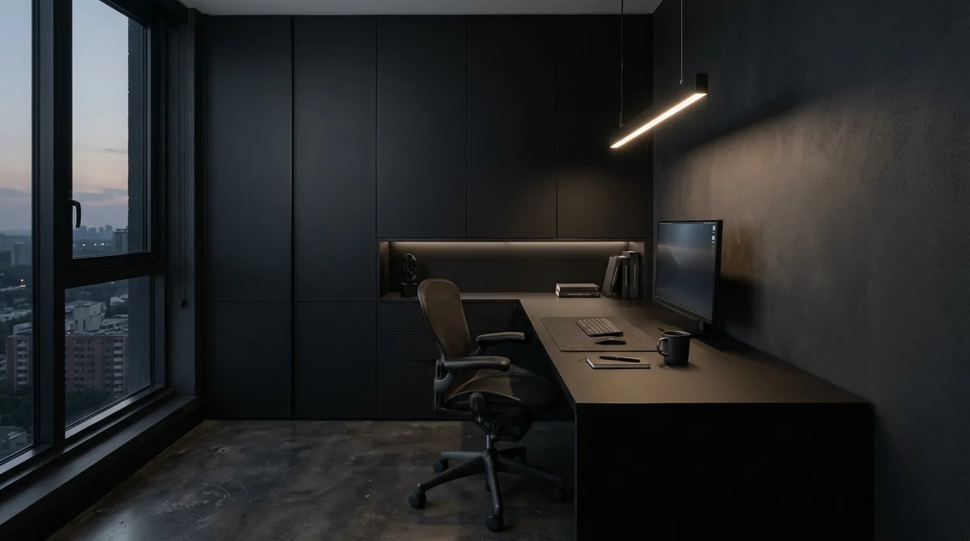 12 Moody Home Office Decor for a Dramatic and Focused Workspace inspiration image 7