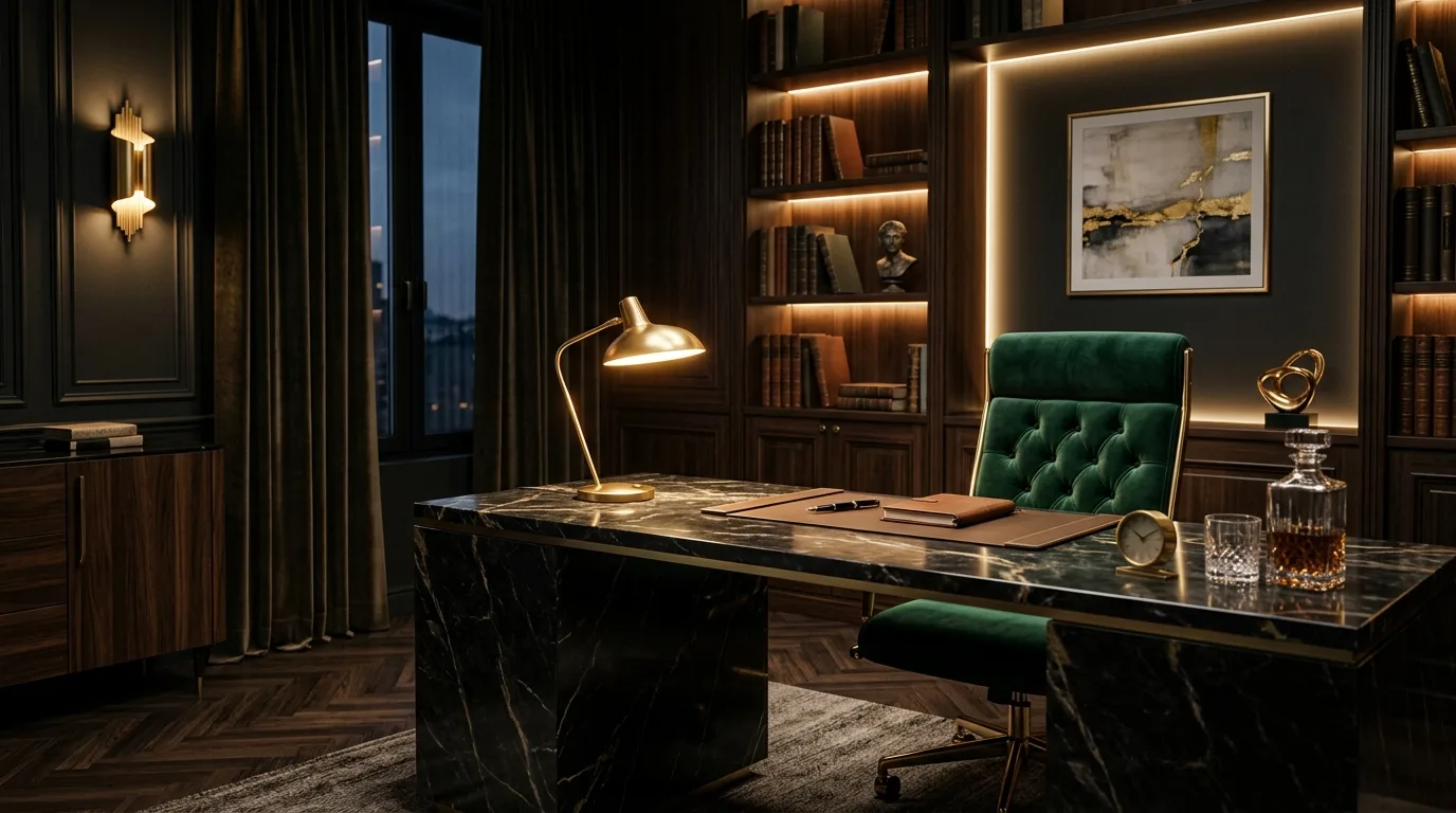 12 Moody Home Office Decor for a Dramatic and Focused Workspace inspiration image 8