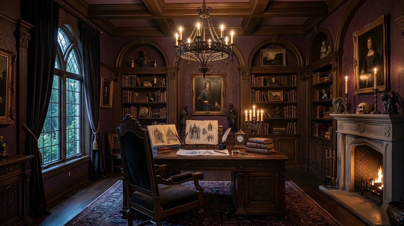 12 Moody Home Office Decor for a Dramatic and Focused Workspace inspiration image 10