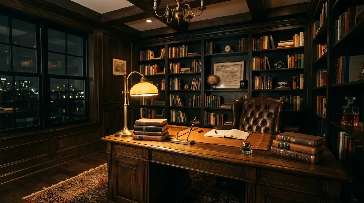 12 Moody Home Office Decor for a Dramatic and Focused Workspace inspiration image 12