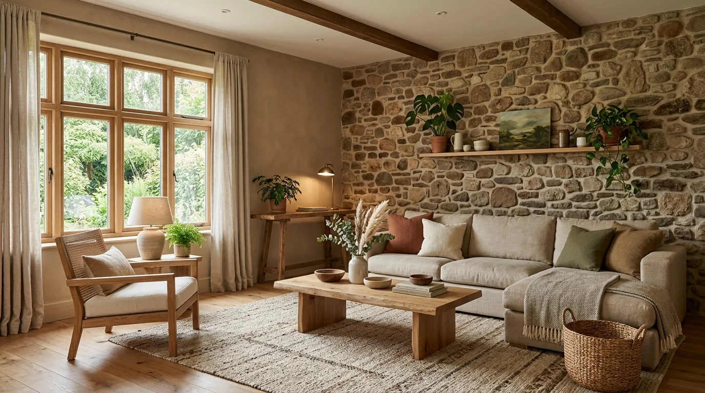 14 Natural Earthy Living Room Ideas for a Grounded Organic Aesthetic inspiration image 2