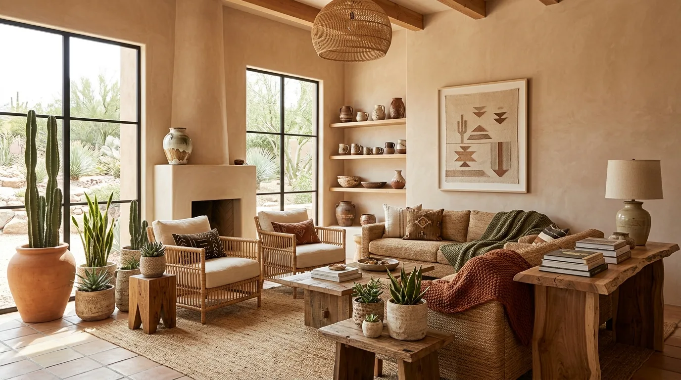 14 Natural Earthy Living Room Ideas for a Grounded Organic Aesthetic inspiration image 9