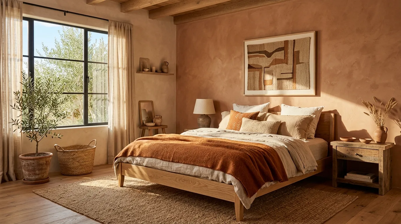 14 Natural Earthy Modern Bedroom Ideas for a Grounded Organic Look inspiration image 4