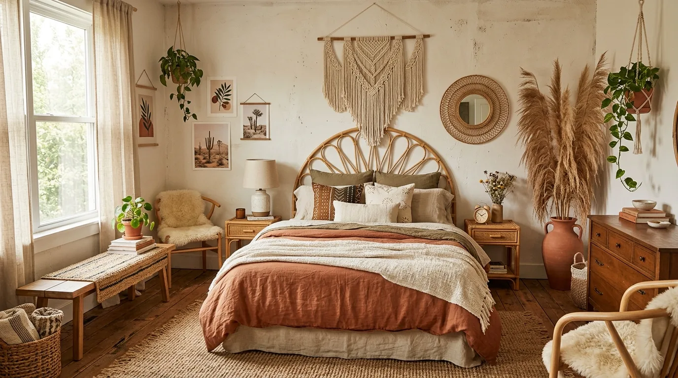 14 Natural Earthy Modern Bedroom Ideas for a Grounded Organic Look inspiration image 9