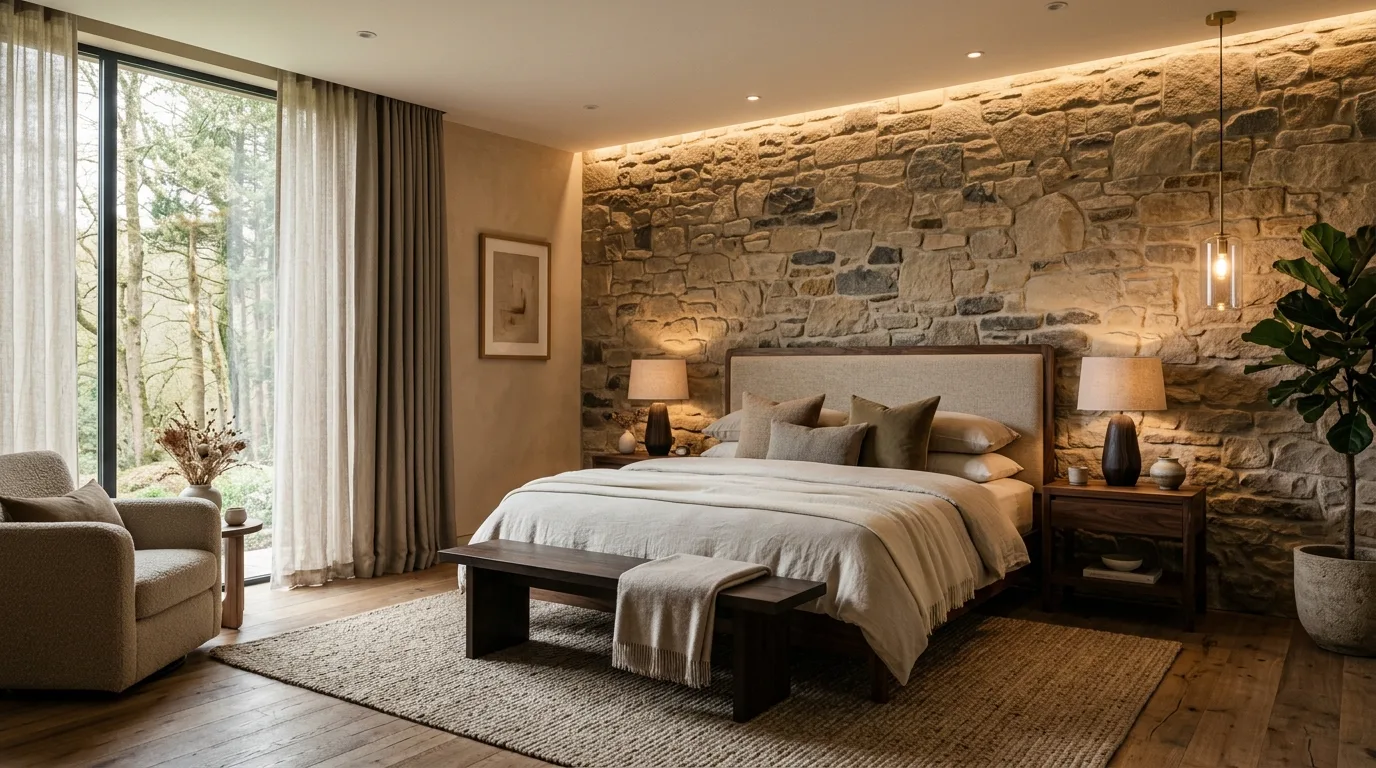 14 Natural Earthy Modern Bedroom Ideas for a Grounded Organic Look inspiration image 10