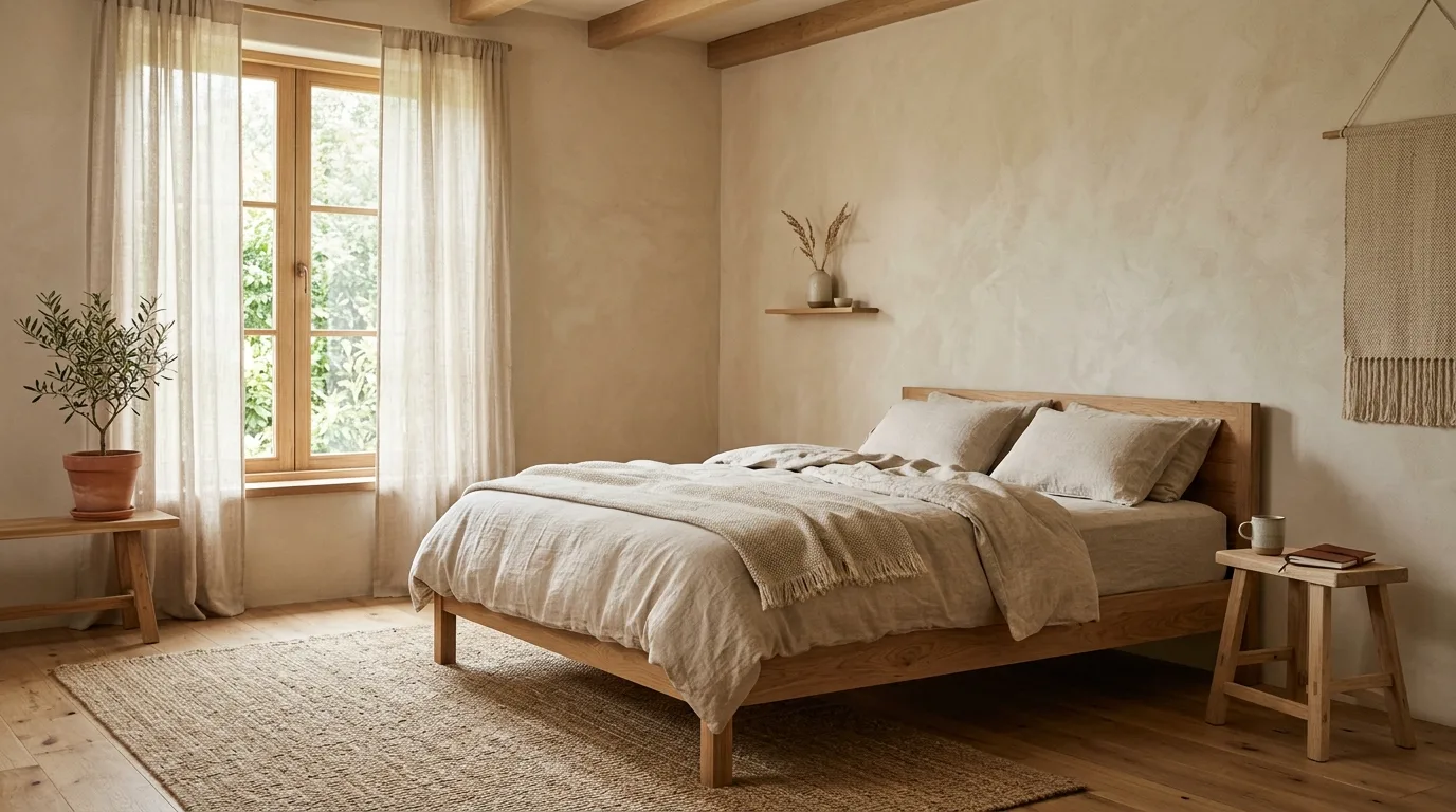 14 Natural Earthy Modern Bedroom Ideas for a Grounded Organic Look inspiration image 13