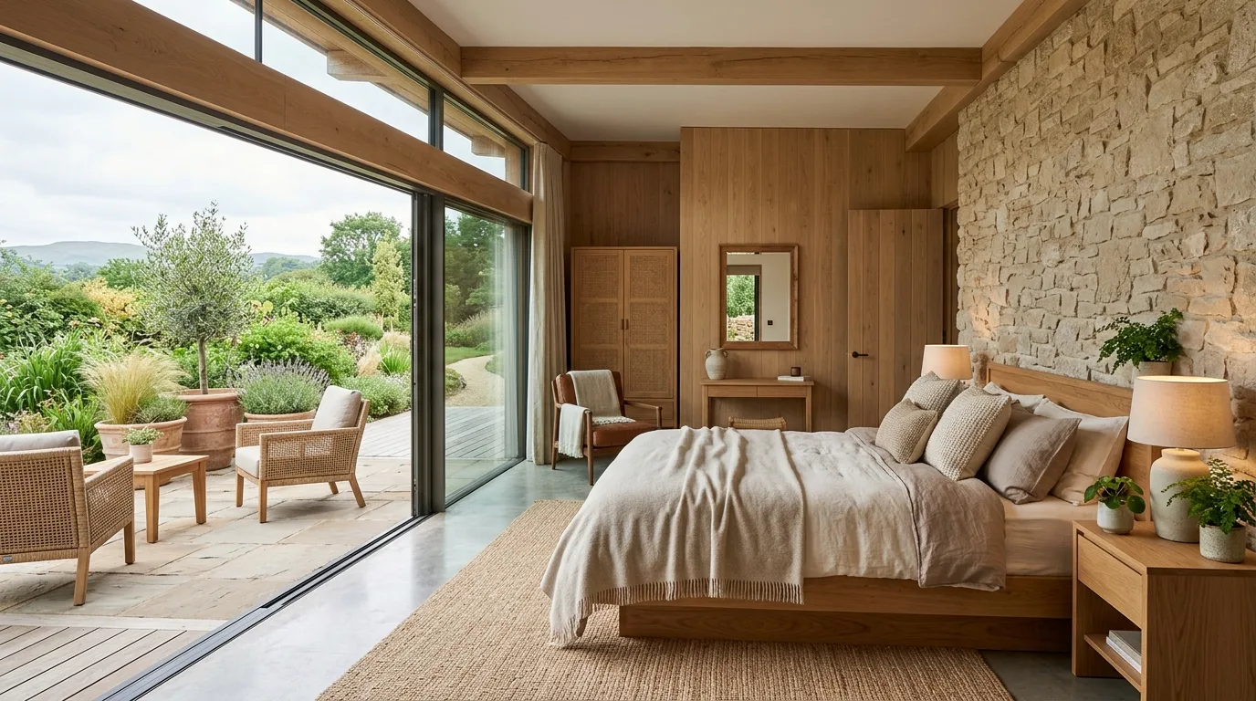 14 Natural Earthy Modern Bedroom Ideas for a Grounded Organic Look inspiration image 14