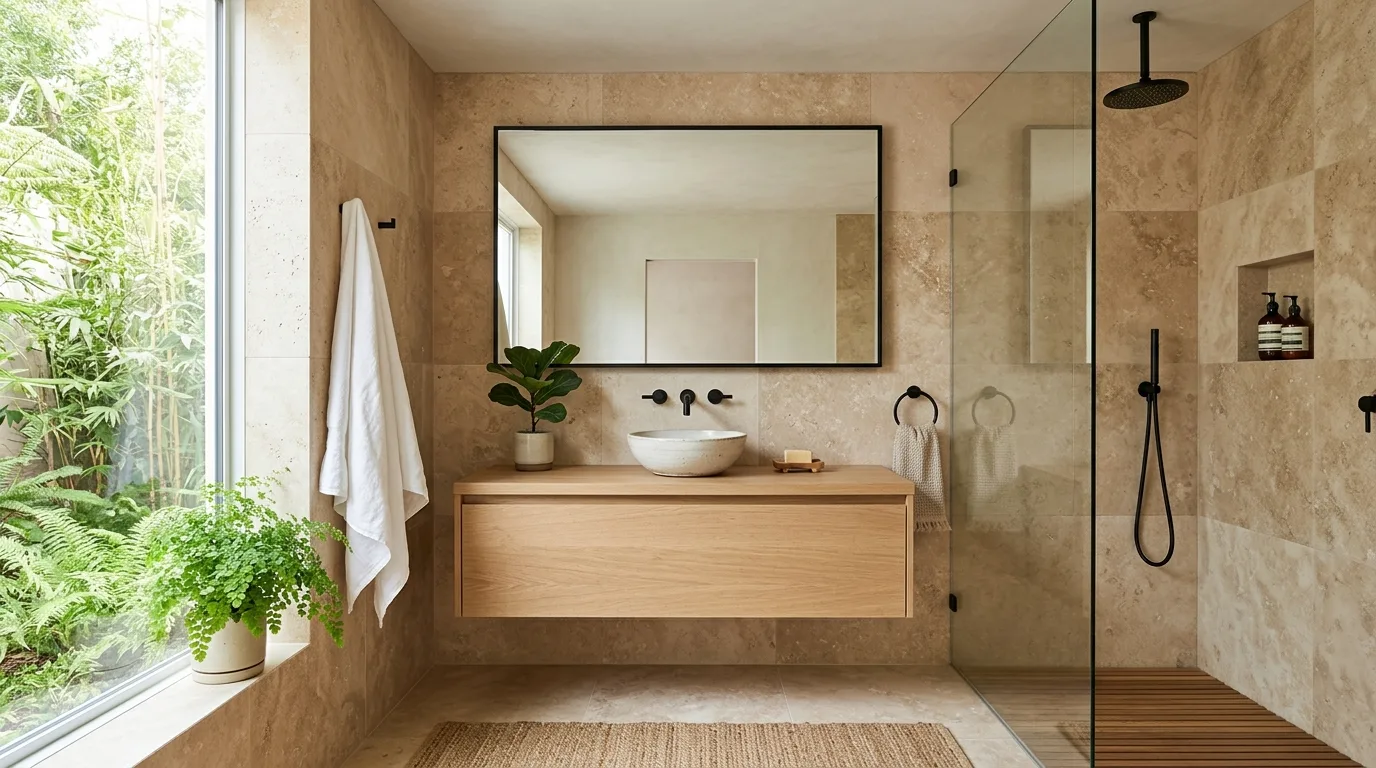 13 Natural Organic Modern Bathroom Ideas for a Serene Spa Feel inspiration image 2