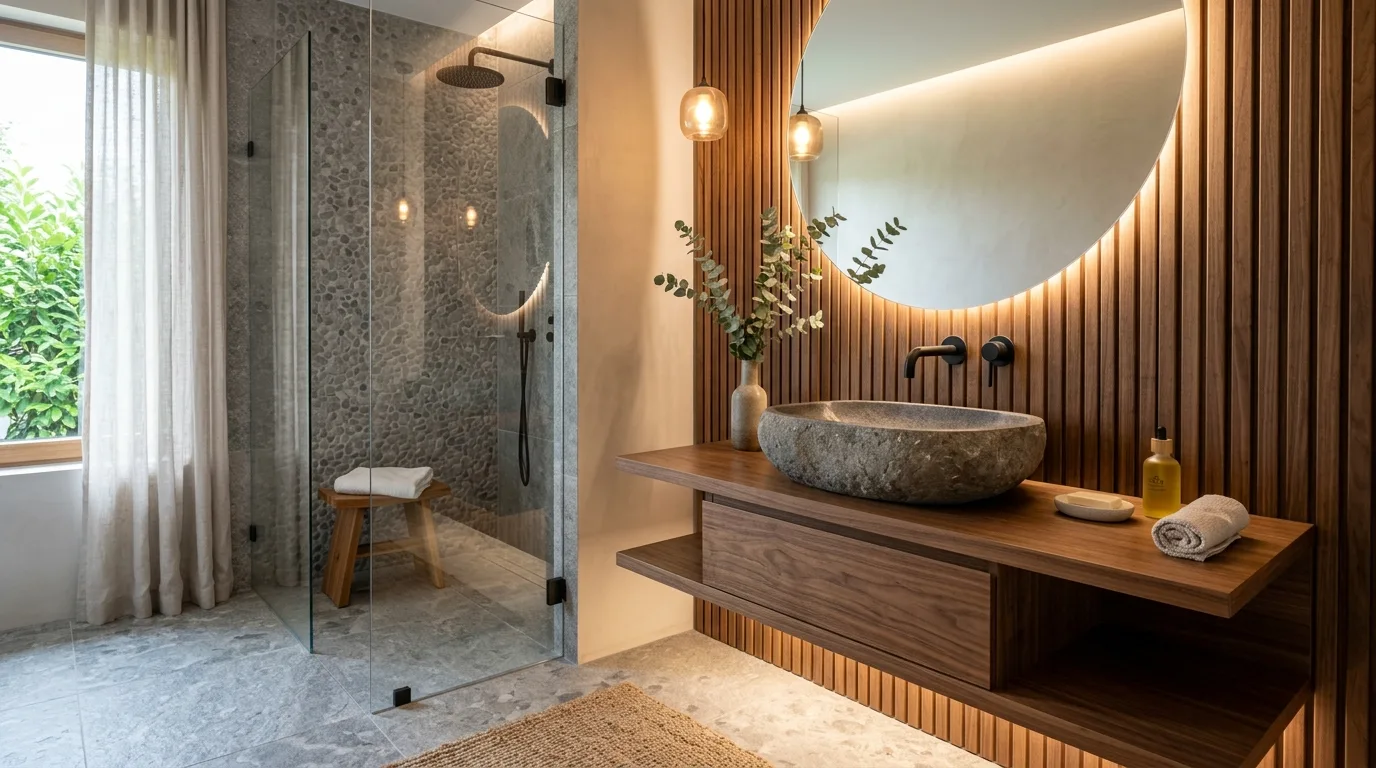 13 Natural Organic Modern Bathroom Ideas for a Serene Spa Feel inspiration image 4