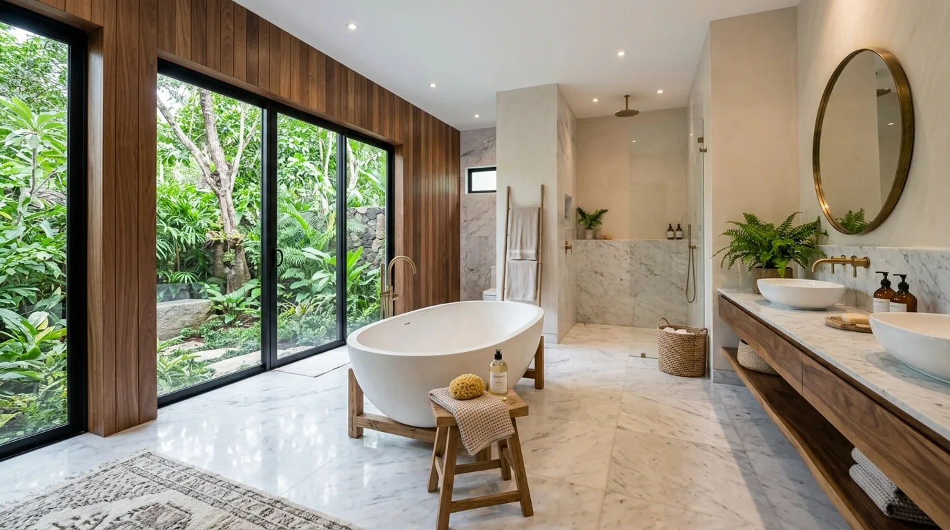 13 Natural Organic Modern Bathroom Ideas for a Serene Spa Feel inspiration image 6