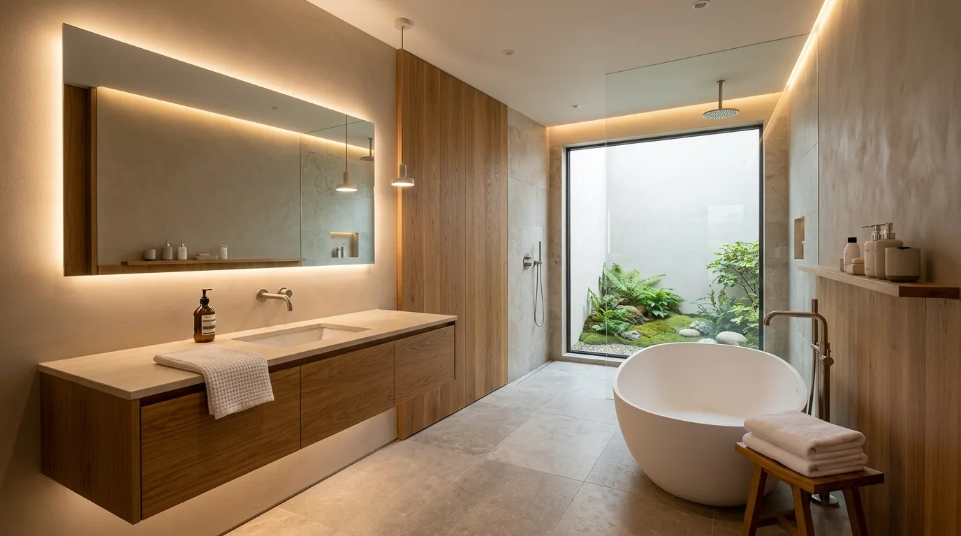 13 Natural Organic Modern Bathroom Ideas for a Serene Spa Feel inspiration image 11