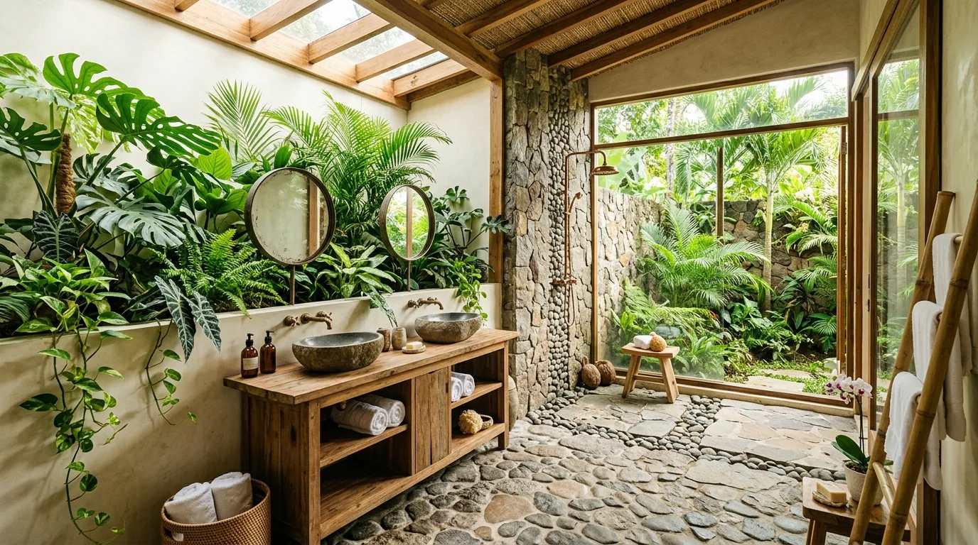 13 Natural Organic Modern Bathroom Ideas for a Serene Spa Feel inspiration image 12