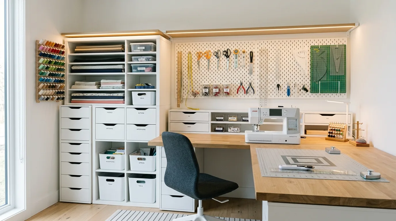 13 Organized Sewing Room Ideas for a Creative and Tidy Craft Space inspiration image 2