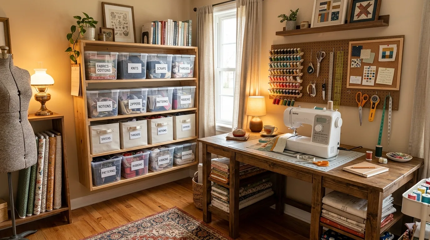 13 Organized Sewing Room Ideas for a Creative and Tidy Craft Space inspiration image 3