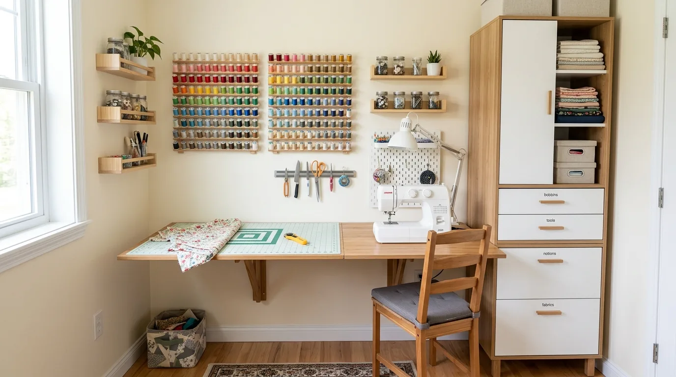 13 Organized Sewing Room Ideas for a Creative and Tidy Craft Space inspiration image 4