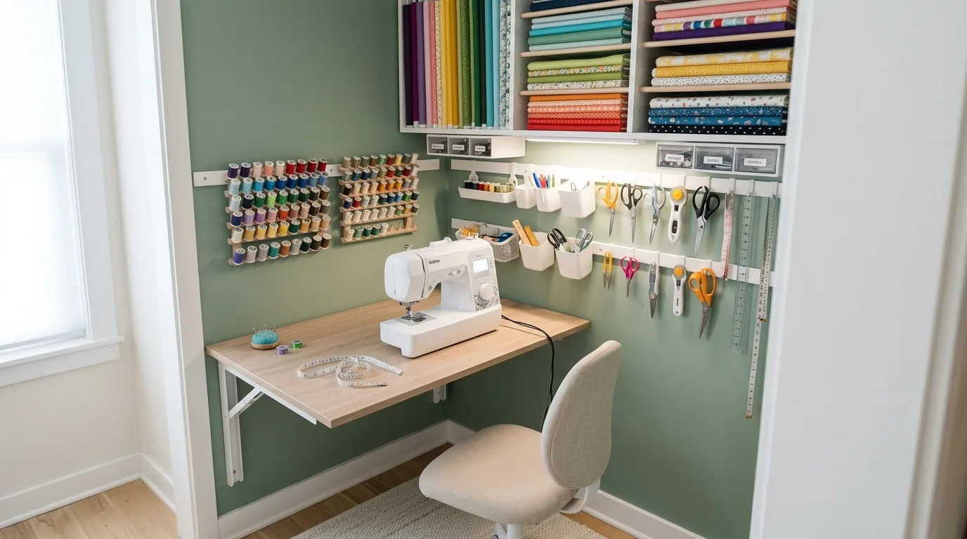 13 Organized Sewing Room Ideas for a Creative and Tidy Craft Space inspiration image 11