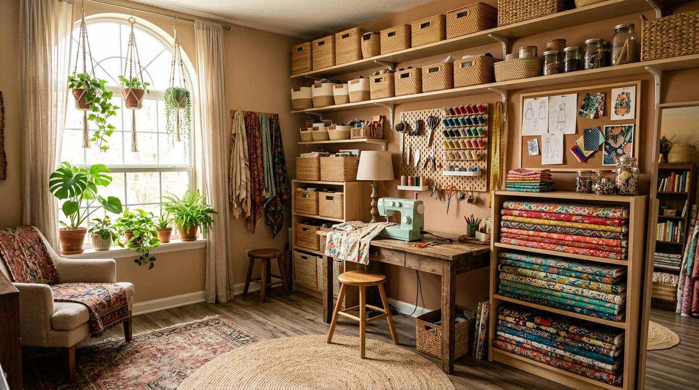13 Organized Sewing Room Ideas for a Creative and Tidy Craft Space inspiration image 12