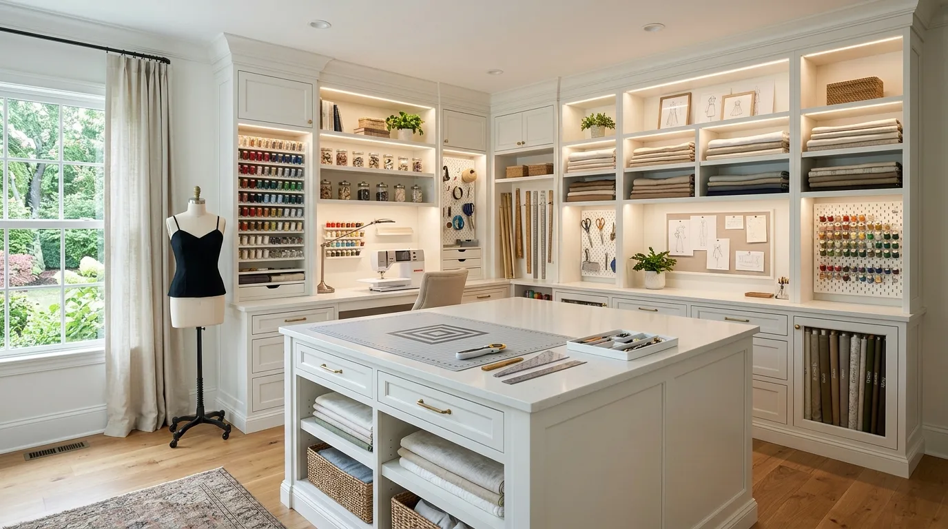 13 Organized Sewing Room Ideas for a Creative and Tidy Craft Space inspiration image 13